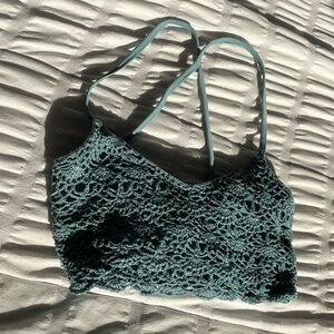Teal crop top
